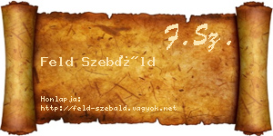 Feld Szebáld névjegykártya